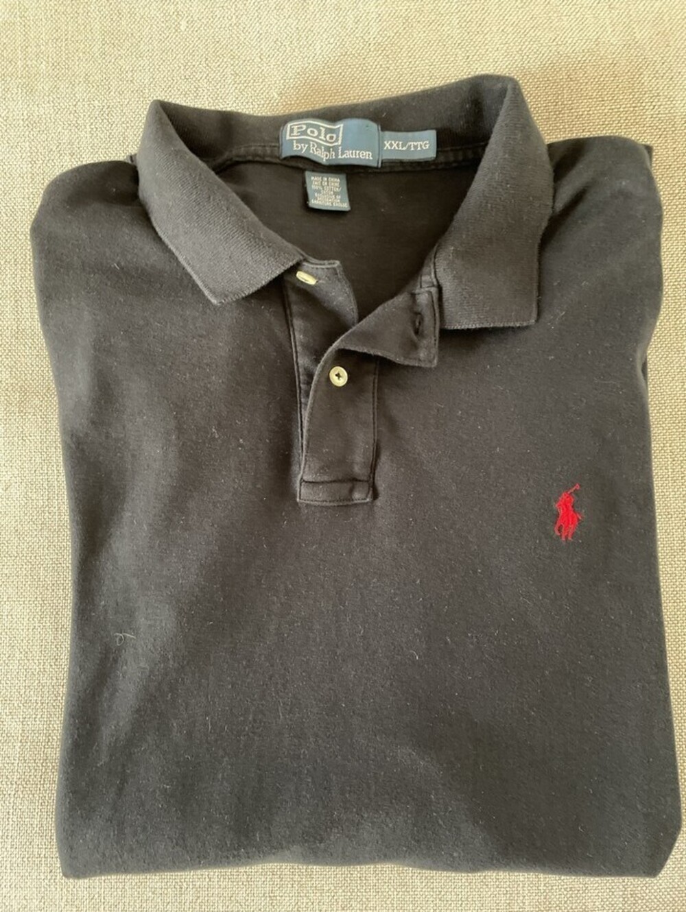 Polo Ralph Lauren Vintage Long Sleeve Shirt Black XXL